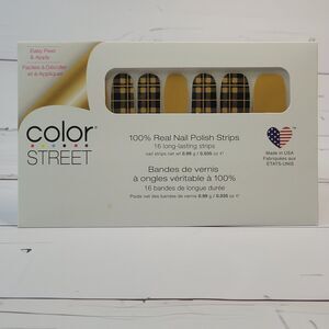 Color Street Breaking Plaid nail polish strips NIP
